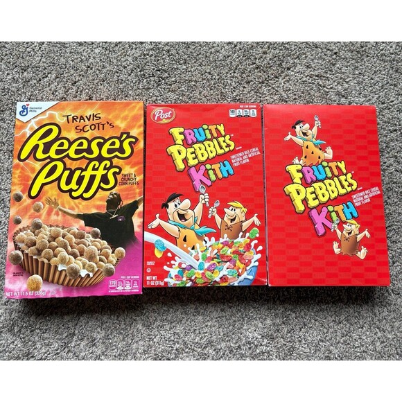Kith Treats Fruity Pebbles Cereal Box Travis Scott Cereal Box - Picture 1 of 7
